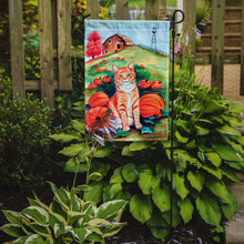 Load image into Gallery viewer, Tabby Cat in the pumpkins Garden Flag – Decorative Outdoor Yard Flag