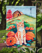 Load image into Gallery viewer, Tabby Cat in the pumpkins Garden Flag – Decorative Outdoor Yard Flag