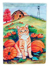 Load image into Gallery viewer, Tabby Cat in the pumpkins Garden Flag – Decorative Outdoor Yard Flag