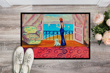 Load image into Gallery viewer, Westie with Mom and a view Doormat Doormat - Large 24x36 – Indoor/Outdoor Floor Mat
