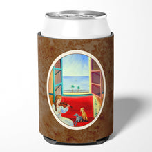 Load image into Gallery viewer, Italian Greyhounds and Violinist Can or Bottle Hugger 7126CC