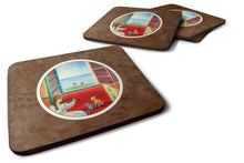 Load image into Gallery viewer, Italian Greyhounds and Violinist Foam Coaster  7126FC