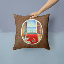 Load image into Gallery viewer, Italian Greyhounds and Violinist Throw Pillow - 14x14 Decorative Pillow – Art for Your Home &amp; Patio 7126PW1414