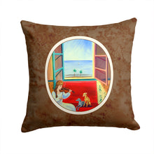 Load image into Gallery viewer, Italian Greyhounds and Violinist Throw Pillow - 14x14 Decorative Pillow – Art for Your Home &amp; Patio 7126PW1414