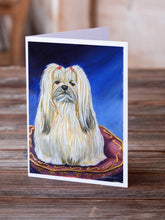 Load image into Gallery viewer, Lhasa Apso  Greeting Cards -  Blank Note Cards – 8-Pack of Artist-Designed Cards with Envelopes