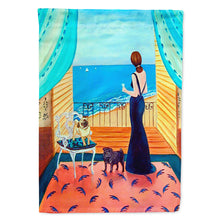 Load image into Gallery viewer, Lady with her Pug Flag Canvas House Size