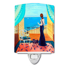 Load image into Gallery viewer, Lady with her Pug Ceramic Night Light 7133CNL