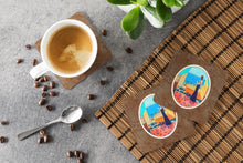 Load image into Gallery viewer, Lady with her Pug Foam Coaster  7133FC