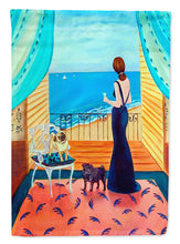Load image into Gallery viewer, Lady with her Pug Garden Flag – Decorative Outdoor Yard Flag