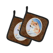 Load image into Gallery viewer, Shiba Inu Pot Holders - Set of 2 Decorative Kitchen Helpers | Made in the USA 7135PTHD