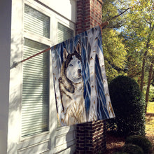 Load image into Gallery viewer, Siberian Husky Flag Canvas House Size