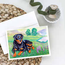 Load image into Gallery viewer, Rottweiler Greeting Cards -  Blank Note Cards – 8-Pack of Artist-Designed Cards with Envelopes