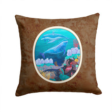 Load image into Gallery viewer, Dolphin Familty Swimming Throw Pillow - 14x14 Decorative Pillow – Art for Your Home &amp; Patio 7143PW1414