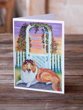 Load image into Gallery viewer, Collie  Greeting Cards -  Blank Note Cards – 8-Pack of Artist-Designed Cards with Envelopes