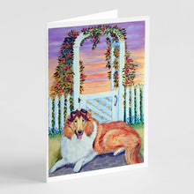 Load image into Gallery viewer, Collie  Greeting Cards -  Blank Note Cards – 8-Pack of Artist-Designed Cards with Envelopes