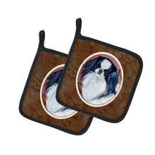 Load image into Gallery viewer, Japanese Chin Pot Holders - Set of 2 Decorative Kitchen Helpers | Made in the USA 7149PTHD