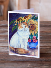 Load image into Gallery viewer, Cat  Greeting Cards -  Blank Note Cards – 8-Pack of Artist-Designed Cards with Envelopes