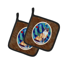 Load image into Gallery viewer, Christmas Tree Cat Pot Holders - Set of 2 Decorative Kitchen Helpers | Made in the USA 7155PTHD