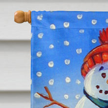 Load image into Gallery viewer, Snowman with  Fox Terrier Flag Canvas House Size