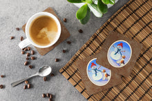 Load image into Gallery viewer, Snowman with  Fox Terrier Foam Coaster  7156FC