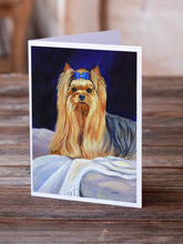 Load image into Gallery viewer, Yorkie  Greeting Cards -  Blank Note Cards – 8-Pack of Artist-Designed Cards with Envelopes