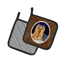 Load image into Gallery viewer, Yorkie Pot Holders - Set of 2 Decorative Kitchen Helpers | Made in the USA 7157PTHD
