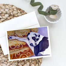 Load image into Gallery viewer, Harlequin Natural Great Dane Greeting Cards -  Blank Note Cards – 8-Pack of Artist-Designed Cards with Envelopes