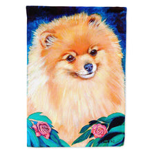 Load image into Gallery viewer, Pomeranian Garden Bud Flag Canvas House Size