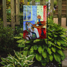 Load image into Gallery viewer, Lady with her Pug Garden Flag – Decorative Outdoor Yard Flag