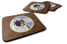 Load image into Gallery viewer, French Bulldog at the beach Foam Coaster  7171FC