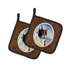 Load image into Gallery viewer, French Bulldog at the beach Pot Holders - Set of 2 Decorative Kitchen Helpers | Made in the USA 7171PTHD