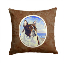 Load image into Gallery viewer, French Bulldog at the beach Throw Pillow - 14x14 Decorative Pillow – Art for Your Home &amp; Patio 7171PW1414