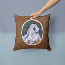 Load image into Gallery viewer, Christmas Tree with Harlequin Great Dane Throw Pillow - 14x14 Decorative Pillow – Art for Your Home &amp; Patio 7172PW1414
