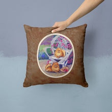 Load image into Gallery viewer, Red Pomeranians Throw Pillow - 14x14 Decorative Pillow – Art for Your Home &amp; Patio 7176PW1414