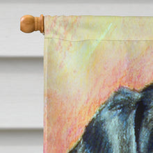 Load image into Gallery viewer, Black Labrador Flag Canvas House Size