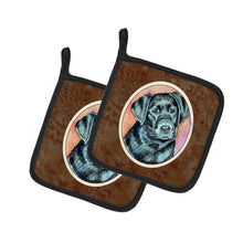 Load image into Gallery viewer, Black Labrador Pot Holders - Set of 2 Decorative Kitchen Helpers | Made in the USA 7177PTHD