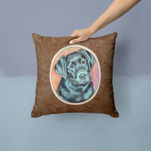 Load image into Gallery viewer, Black Labrador Throw Pillow - 14x14 Decorative Pillow – Art for Your Home &amp; Patio 7177PW1414