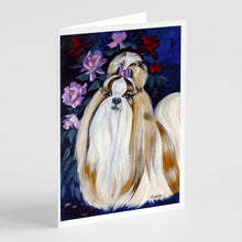 Load image into Gallery viewer, Shih Tzu  Greeting Cards -  Blank Note Cards – 8-Pack of Artist-Designed Cards with Envelopes