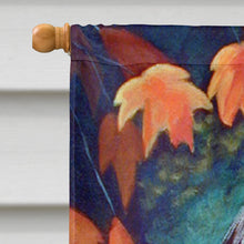 Load image into Gallery viewer, Autumn Leaves Shih Tzu Flag Canvas House Size