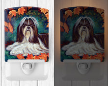 Load image into Gallery viewer, Autumn Leaves Shih Tzu Ceramic Night Light 7182CNL
