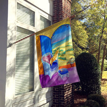 Load image into Gallery viewer, Pembroke Corgi room with a view Flag Canvas House Size