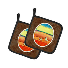 Load image into Gallery viewer, Japanese Chin Couch Sitting Pot Holders - Set of 2 Decorative Kitchen Helpers | Made in the USA 7187PTHD