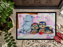 Load image into Gallery viewer, Yorkie Puppies three in a row Doormat Doormat - Large 24x36 – Indoor/Outdoor Floor Mat