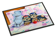 Load image into Gallery viewer, Yorkie Puppies three in a row Doormat Doormat - Large 24x36 – Indoor/Outdoor Floor Mat