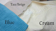 Load image into Gallery viewer, Tache Super Soft Tan Scalloped Magic Carpet Quilted Fleece Bedspread Set (DXJ109042-1)