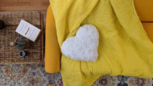 Load image into Gallery viewer, DaDa Bedding White Luxury Roses Romantic Plush Stuffed Heart Throw Pillow - 16” x 14”