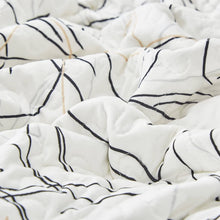 Load image into Gallery viewer, Tache Modern Abstract Leaf Line Art Foliage White Grey Black Gold Cushion Covers / Euro Sham (TJ3571)