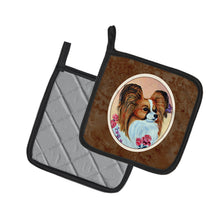 Load image into Gallery viewer, Papillon Rose Pot Holders - Set of 2 Decorative Kitchen Helpers | Made in the USA 7200PTHD