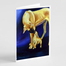 Load image into Gallery viewer, Great Dane and Puppy   Greeting Cards -  Blank Note Cards – 8-Pack of Artist-Designed Cards with Envelopes