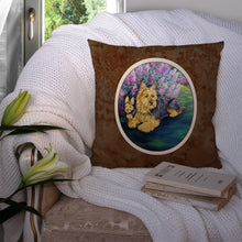 Load image into Gallery viewer, Australian Terrier and Puppy Throw Pillow - 14x14 Decorative Pillow – Art for Your Home &amp; Patio 7209PW1414